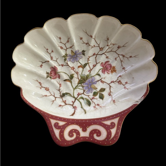 Antique Victorian Carlsbad Bee Hive Mark Floral & Gilt Decorated Porcelain bowl - Picture 1 of 6